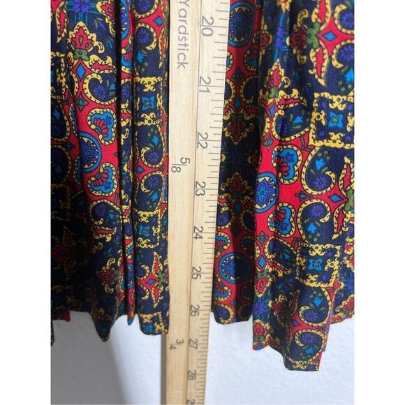 Vintage Jeffrey and Dara Set navy blue knit jacket with embroidery Skirt midi pl - Picture 9 of 16